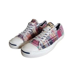 Ltd Ed Vintage Jack Purcell Converse For J Crew 2007 Madras/Plaid M9 W10.5 E42.5